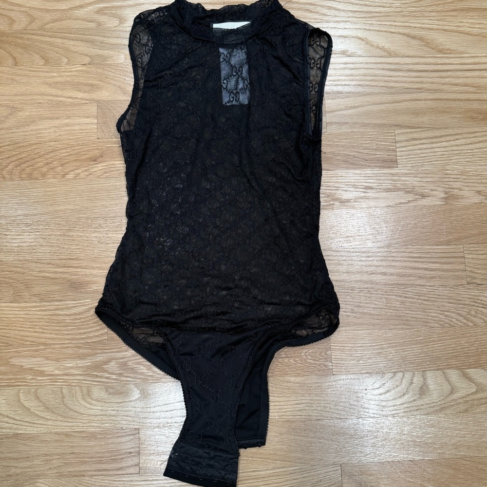 GG Black Lace Blouse